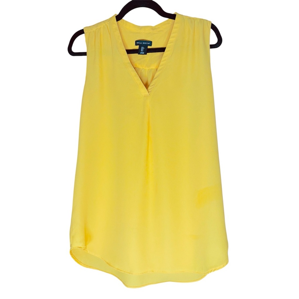 Willi Smith Asymmetrical Yellow Blouse